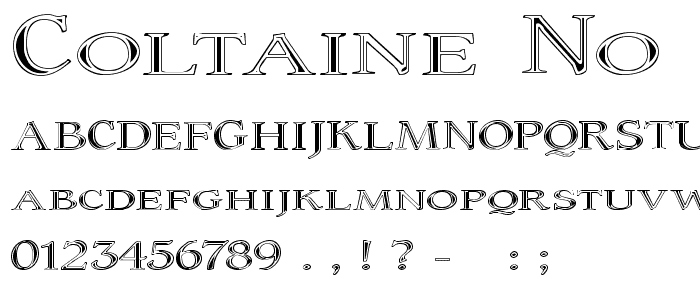Coltaine No 1 font